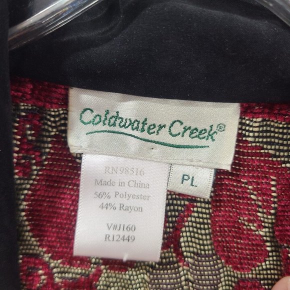 Coldwater Creek Retro Textured Patchwork Full Zip Jacket Petite L large - Picture 4 of 6